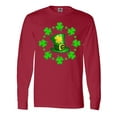 thumbnail image 1 of Inktastic St. Patricks Day Shamrocks and Hat Long Sleeve T-Shirt, 1 of 5