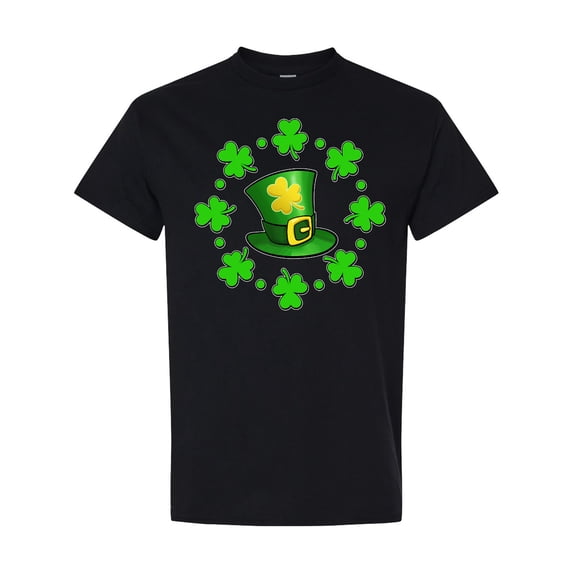 Inktastic St. Patricks Day Shamrocks and Hat T-Shirt