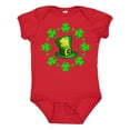 thumbnail image 1 of Inktastic St. Patricks Day shamrocks and hat Boys or Girls Baby Bodysuit, 1 of 5