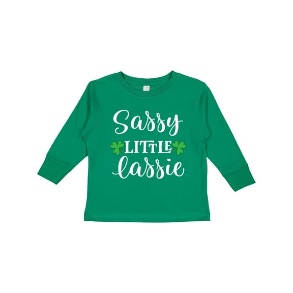 Inktastic St Patricks Irish Lassie Girls Long Sleeve Toddler T-Shirt