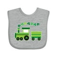 thumbnail image 1 of Inktastic St Patricks Irish Shamrock Train Boys or Girls Baby Bib, 1 of 4