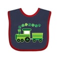 thumbnail image 1 of Inktastic St Patricks Irish Shamrock Train Boys or Girls Baby Bib, 1 of 4