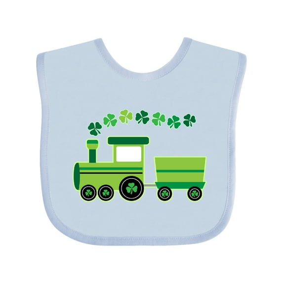Inktastic St Patricks Irish Shamrock Train Boys or Girls Baby Bib