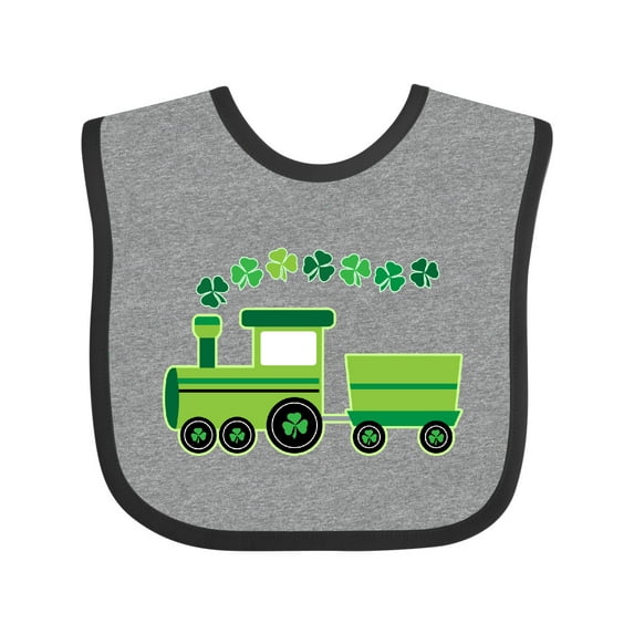 Inktastic St Patricks Irish Shamrock Train Boys or Girls Baby Bib
