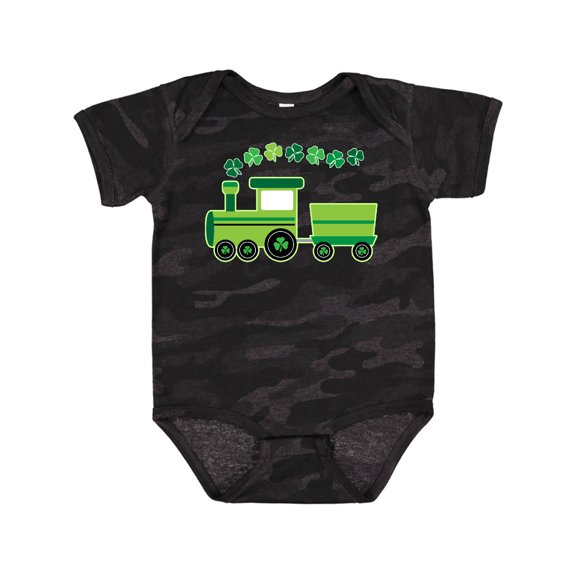 Inktastic St Patricks Irish Shamrock Train Boys or Girls Baby Bodysuit