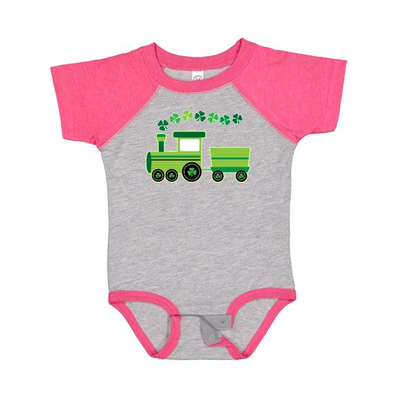 Inktastic St Patricks Irish Shamrock Train Boys or Girls Baby Bodysuit