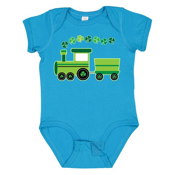 Inktastic St Patricks Irish Shamrock Train Boys or Girls Baby Bodysuit
