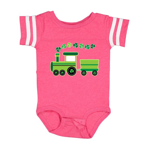 Inktastic St Patricks Irish Shamrock Train Boys or Girls Baby Bodysuit