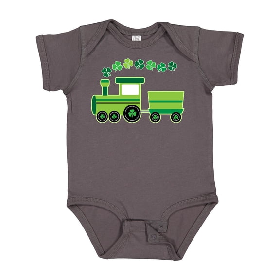 Inktastic St Patricks Irish Shamrock Train Boys or Girls Baby Bodysuit