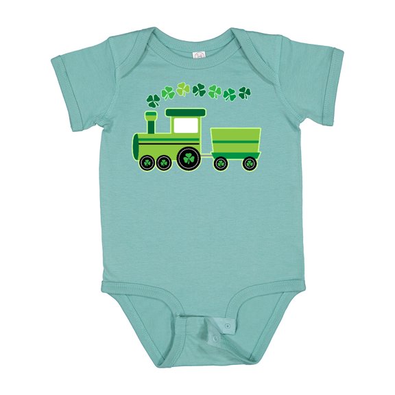 Inktastic St Patricks Irish Shamrock Train Boys or Girls Baby Bodysuit