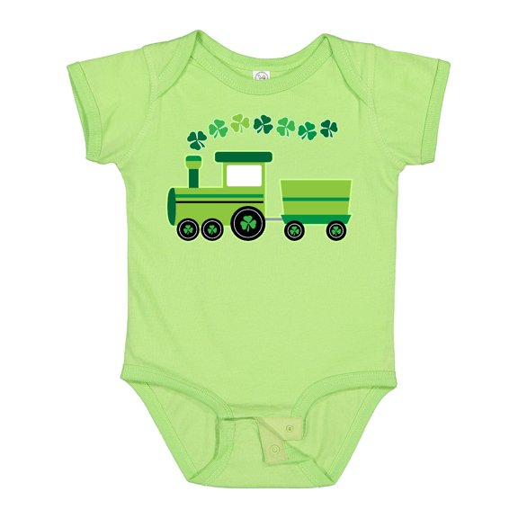 Inktastic St Patricks Irish Shamrock Train Boys or Girls Baby Bodysuit