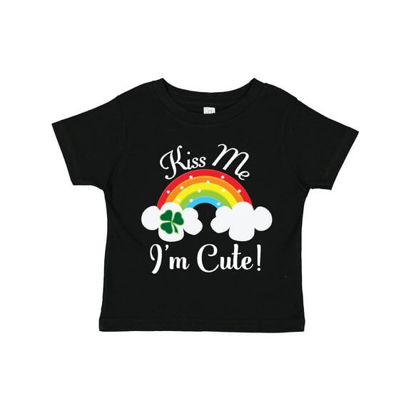Inktastic St Patricks Kiss Me Im Cute Girls Toddler T-Shirt