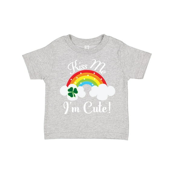 Inktastic St Patricks Kiss Me Im Cute Girls Toddler T-Shirt
