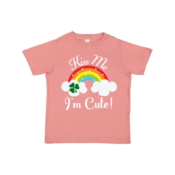 Inktastic St Patricks Kiss Me Im Cute Girls Toddler T-Shirt