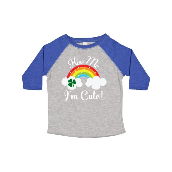 Inktastic St Patricks Kiss Me Im Cute Girls Toddler T-Shirt