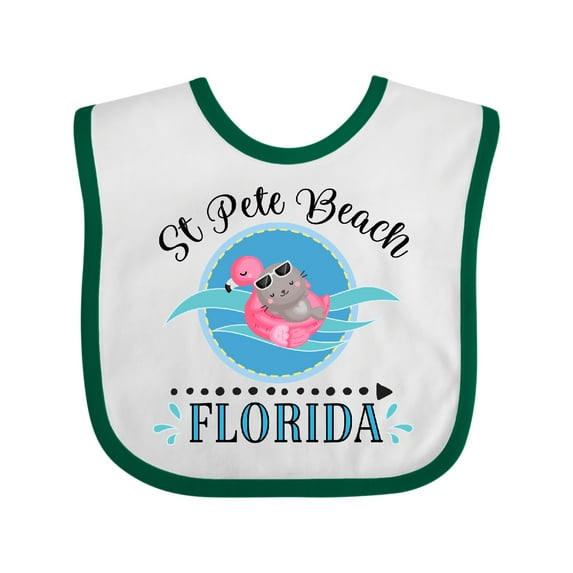 Inktastic St Pete Beach Florida Vacation Girls Baby Bib