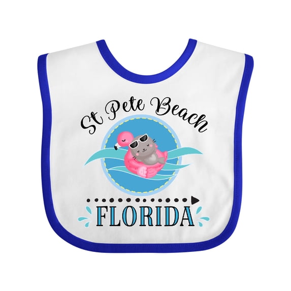 Inktastic St Pete Beach Florida Vacation Girls Baby Bib