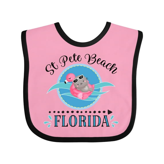 Inktastic St Pete Beach Florida Vacation Girls Baby Bib