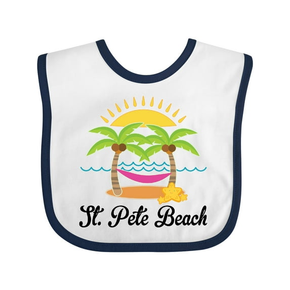 Inktastic St. Pete Beach Florida Vacation Girls Baby Bib