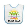 thumbnail image 1 of Inktastic St. Pete Beach Florida Vacation Girls Baby Bib, 1 of 4