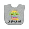 thumbnail image 1 of Inktastic St. Pete Beach Florida Vacation Girls Baby Bib, 1 of 4