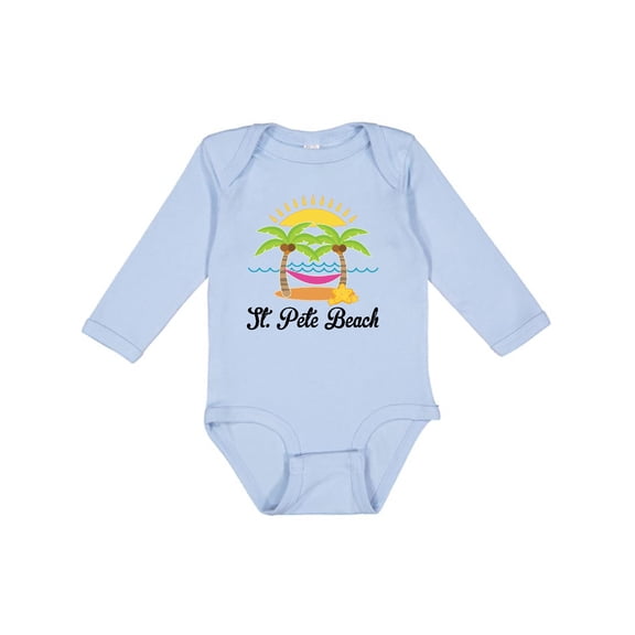 Inktastic St. Pete Beach Florida Vacation Girls Long Sleeve Baby Bodysuit