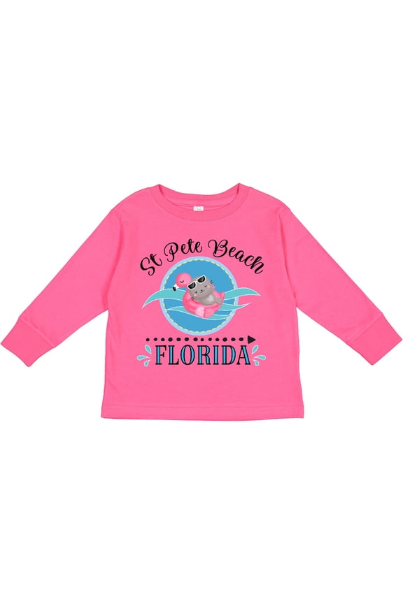St Pete Beach Florida Vacation Girls Long Sleeve Toddler T-Shirt