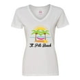 thumbnail image 1 of Inktastic St. Pete Beach Florida Vacation Women's V-Neck T-Shirt, 1 of 5