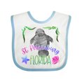 thumbnail image 1 of Inktastic St. Petersburg Florida Cute Swimming Manatee Boys or Girls Baby Bib, 1 of 4
