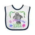 thumbnail image 1 of Inktastic St. Petersburg Florida Cute Swimming Manatee Boys or Girls Baby Bib, 1 of 4