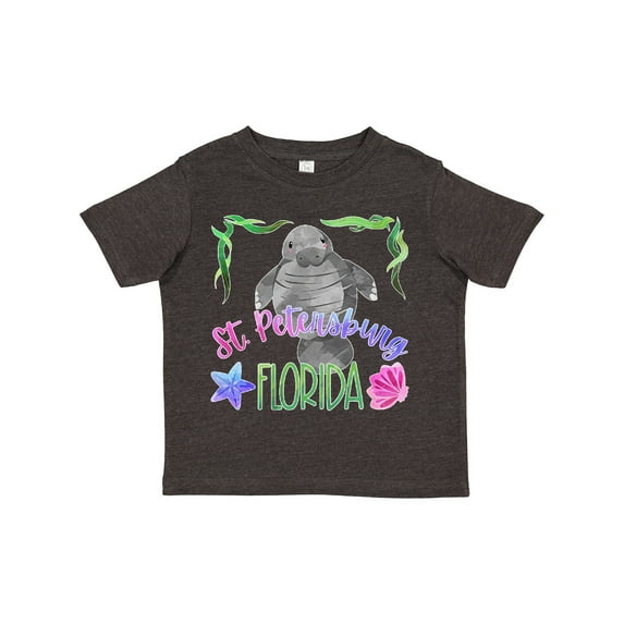 Inktastic St. Petersburg Florida Cute Swimming Manatee Boys or Girls Toddler T-Shirt