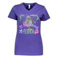 thumbnail image 1 of Inktastic St. Petersburg Florida Cute Swimming Manatee Women's V-Neck T-Shirt, 1 of 5