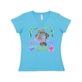 thumbnail image 1 of Inktastic St. Petersburg Florida Cute Swimming Manatee Women's V-Neck T-Shirt, 1 of 5