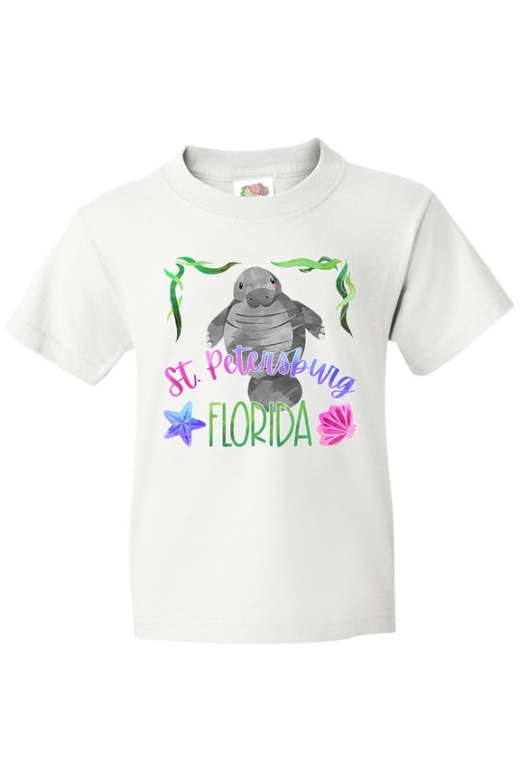 St. Petersburg Florida Cute Swimming Manatee Youth T-Shirt