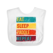 Inktastic Stand Up Paddle Boarding Eat Sleep Paddle Repeat Boys or Girls Baby Bib