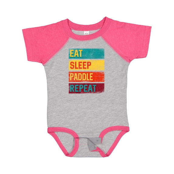Inktastic Stand Up Paddle Boarding Eat Sleep Paddle Repeat Boys or Girls Baby Bodysuit