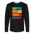 thumbnail image 1 of Inktastic Stand Up Paddle Boarding Eat Sleep Paddle Repeat Long Sleeve T-Shirt, 1 of 5