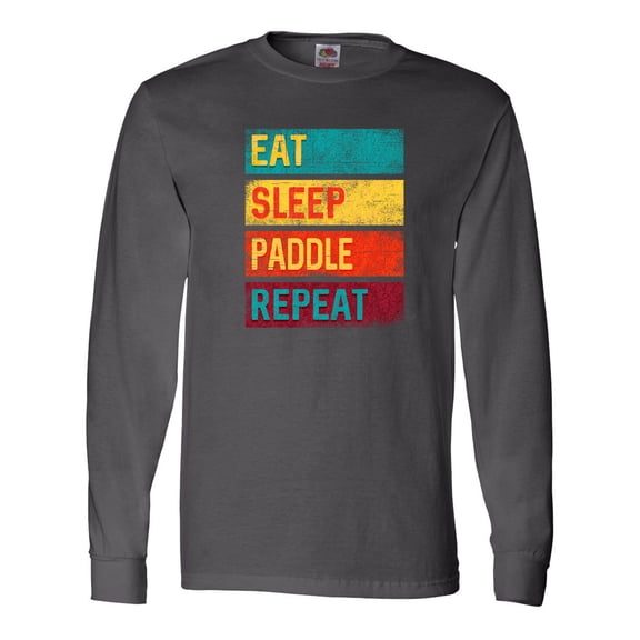Inktastic Stand Up Paddle Boarding Eat Sleep Paddle Repeat Long Sleeve T-Shirt