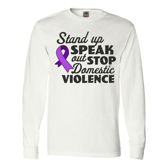 Inktastic Stand Up Speak out About Domestic Violence Long Sleeve T-Shirt
