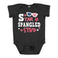 thumbnail image 1 of Inktastic Star Spangled Stud with Sunglasses and Stars Boys Baby Bodysuit, 1 of 5