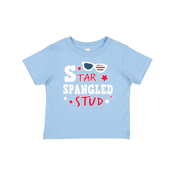 Inktastic Star Spangled Stud with Sunglasses and Stars Boys Baby T-Shirt