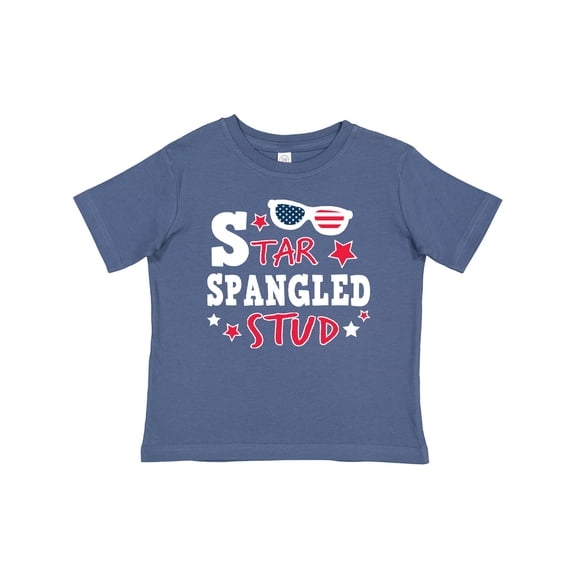 Inktastic Star Spangled Stud with Sunglasses and Stars Boys Baby T-Shirt
