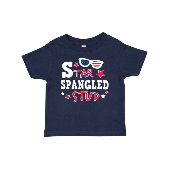 Inktastic Star Spangled Stud with Sunglasses and Stars Boys Baby T-Shirt