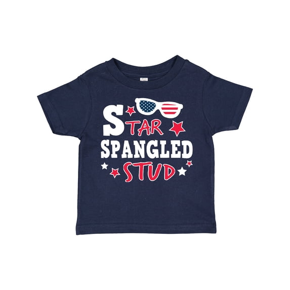 Inktastic Star Spangled Stud with Sunglasses and Stars Boys Toddler T-Shirt