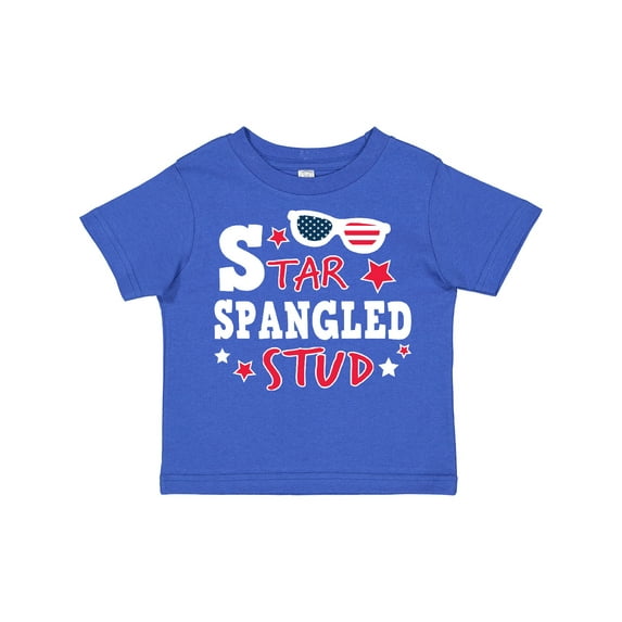 Inktastic Star Spangled Stud with Sunglasses and Stars Boys Toddler T-Shirt