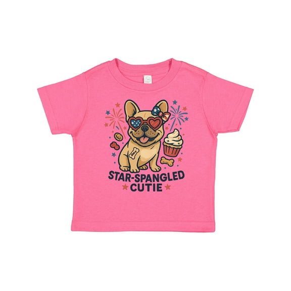 Inktastic Star-spangled Cutie Dog USA Boys or Girls Toddler T-Shirt