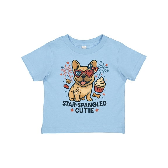 Inktastic Star-spangled Cutie Dog USA Boys or Girls Toddler T-Shirt