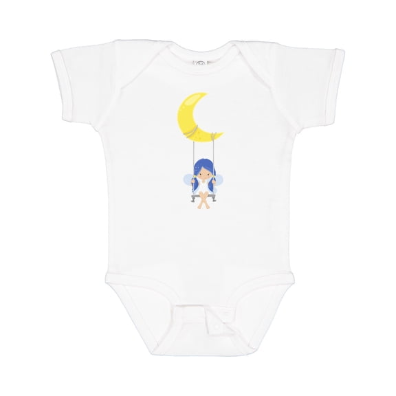 Inktastic Stardust Fairy, Cute Fairy, Fairy on a Swing, Moon Girls Baby Bodysuit