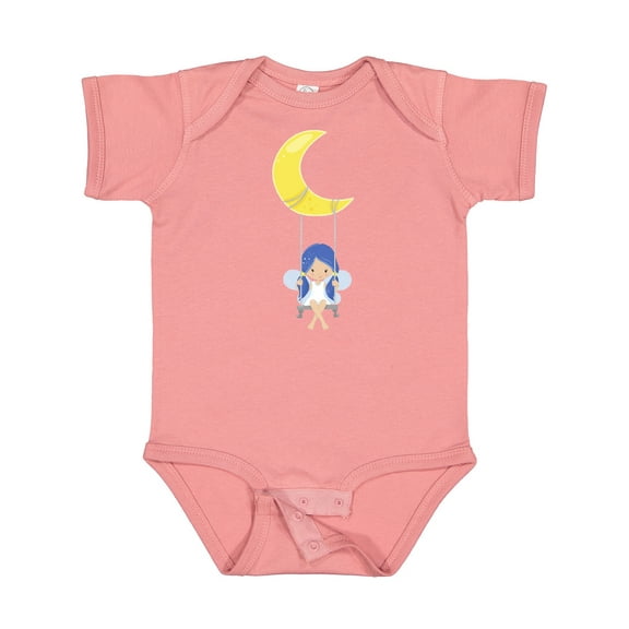 Inktastic Stardust Fairy, Cute Fairy, Fairy on a Swing, Moon Girls Baby Bodysuit