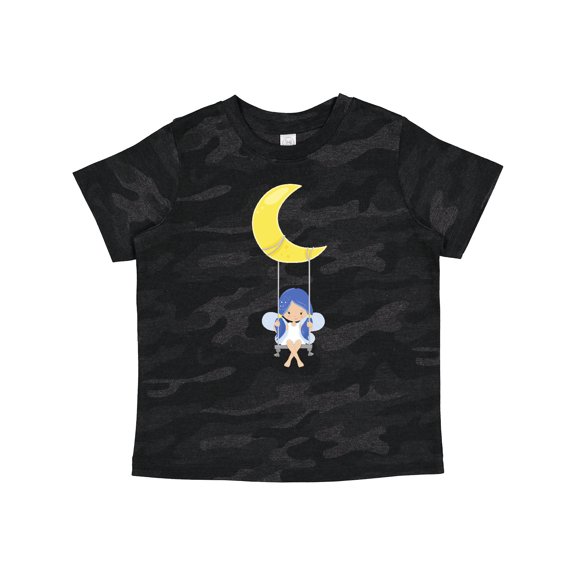 Inktastic Stardust Fairy, Cute Fairy, Fairy on a Swing, Moon Girls Toddler T-Shirt